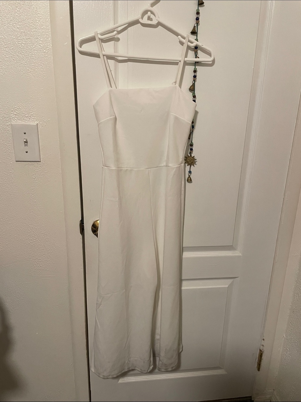 She + Sky White Spaghetti Strap Midi Dress